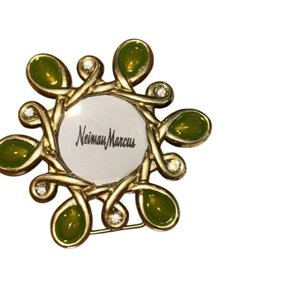 Jay Strongwater for Nieman Marcus Gold Tone Clip or Standing Tiny Picture Frame